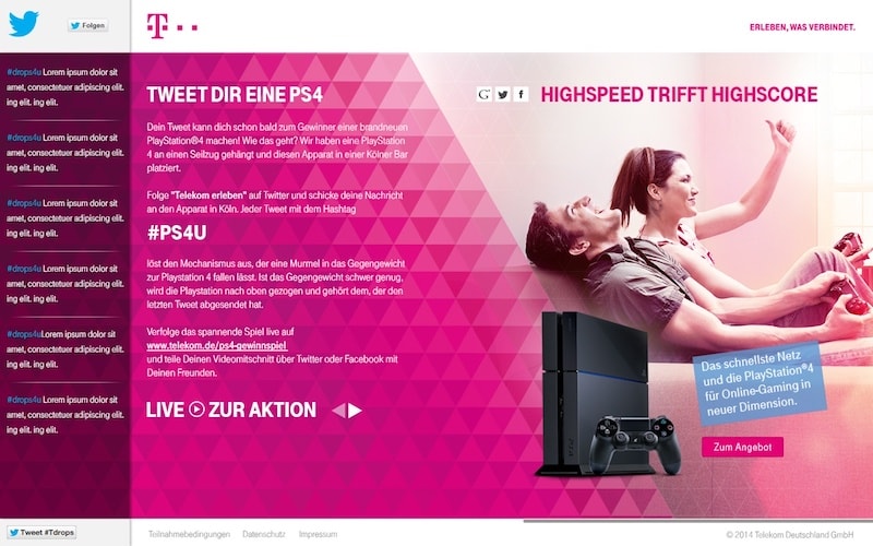 Tweet dir eine PS4